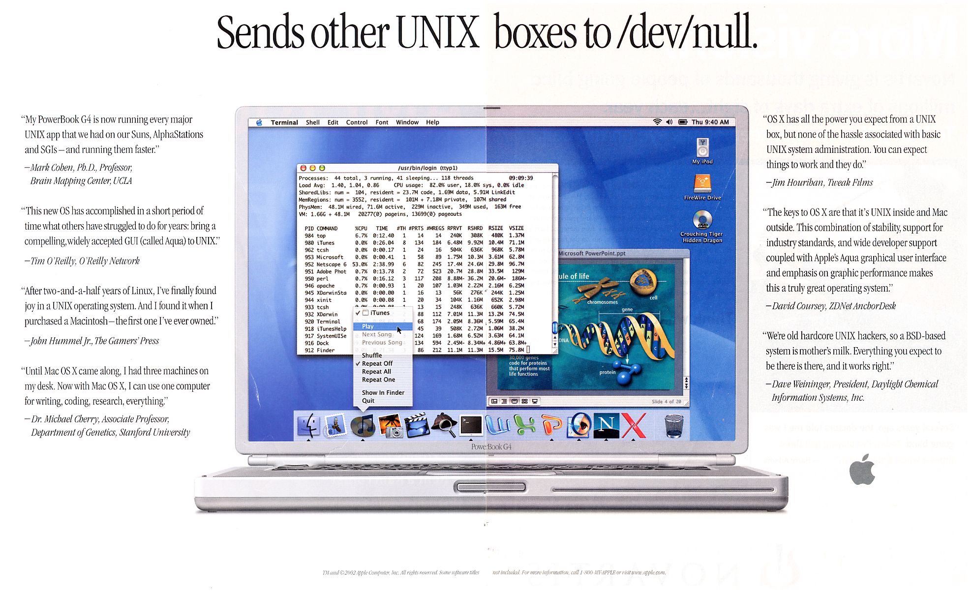 Apple ad for Unix. 